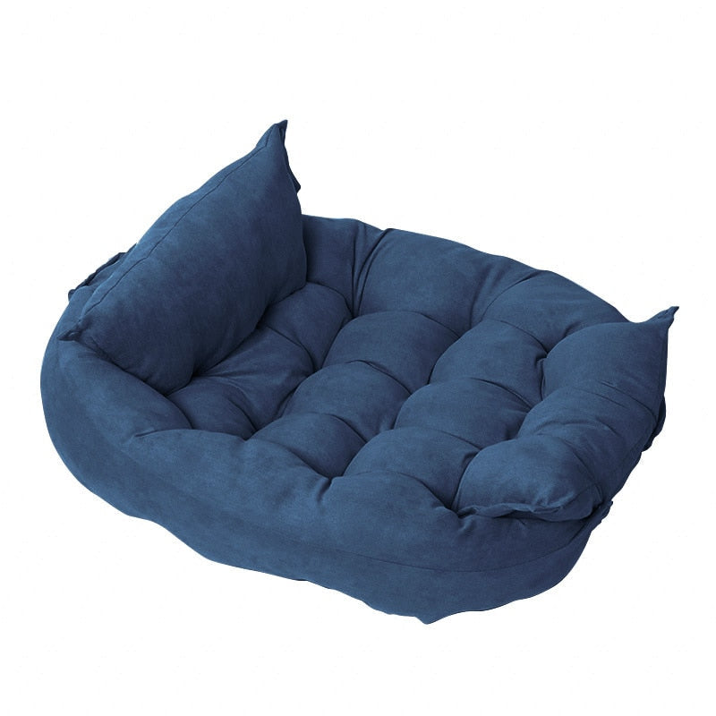 3-in-1 Velvet Pet Bed with Convertible Design – Page™