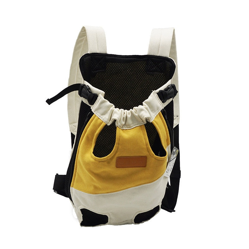 Canvas Kangaroo Front Pet Carrier Backpack with Zipper Closure – PouchRoo™