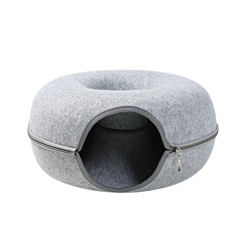 Round Tunnel Pet House with Full-Zip Opening – Viko