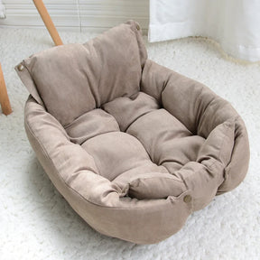 3-in-1 Velvet Pet Bed with Convertible Design – Page™