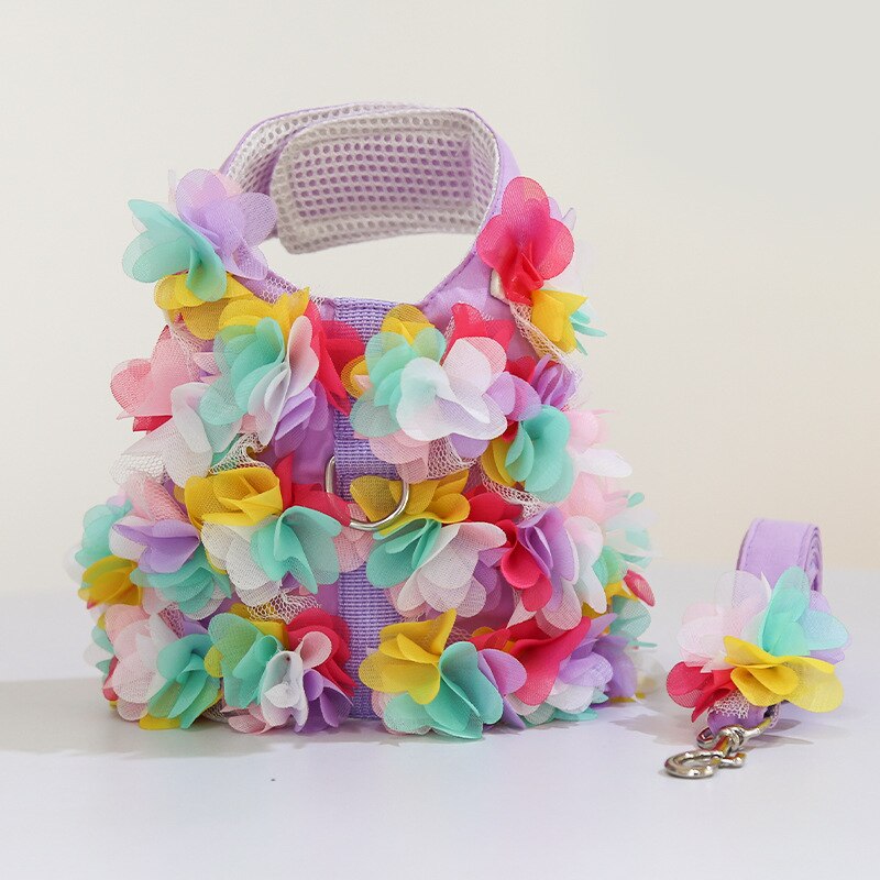 Floral Print Dog Collar & Leash Set, Small to Large – Petalo™