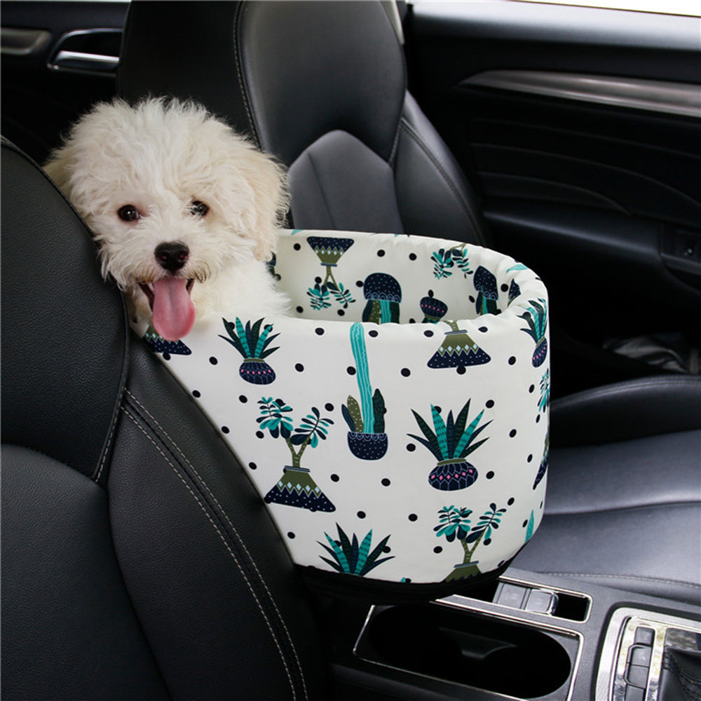 Center Console Pet Car Seat with Safety Leash for Dogs & Cats – Ridemo™