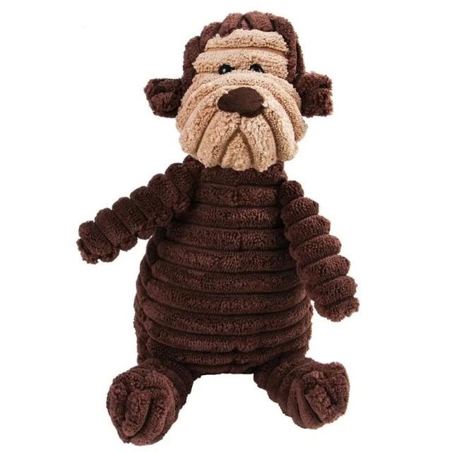 Soft Cotton Plush Animal Squeaky Chew Toy for Pets – Squeako™