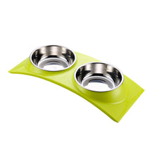 Double Pet Bowl with Stainless Steel Insert for Pets – Dulcet™