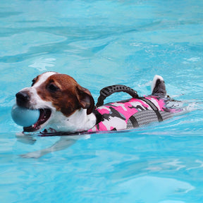 Neon Camo Pet Life Jacket with Reflective Strip – Vytide™
