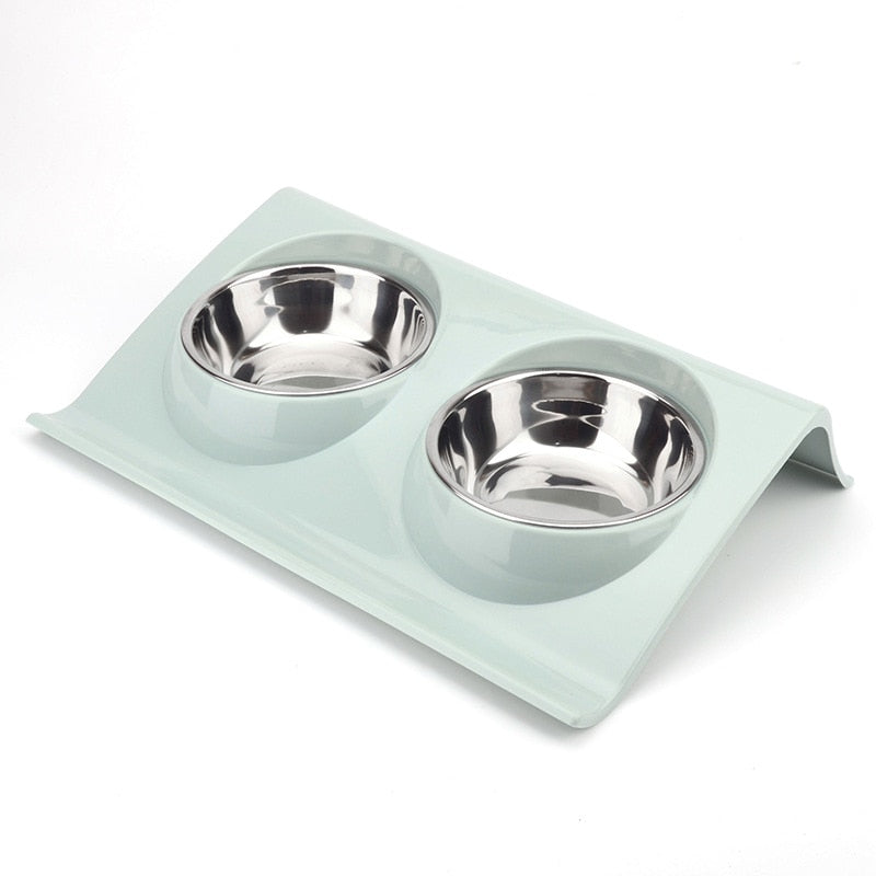 Double Pet Bowl Set with Removable Stainless Steel Insert – Kado™