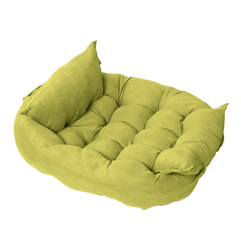 3-in-1 Velvet Pet Bed with Convertible Design – Page™