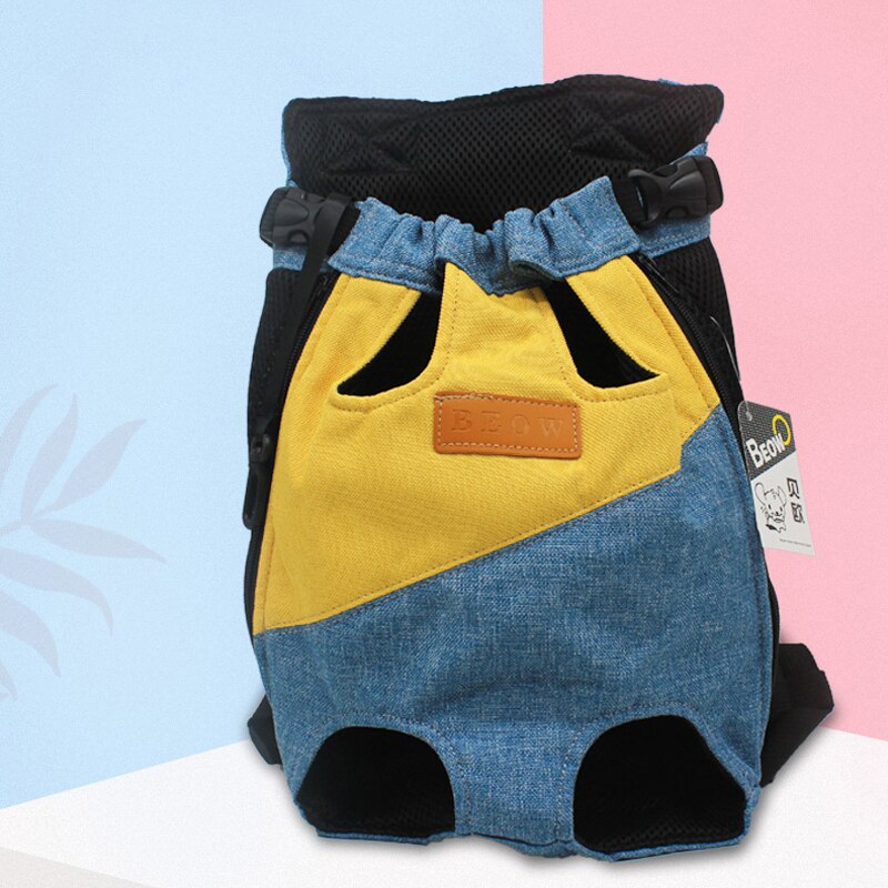 Canvas Kangaroo Front Pet Carrier Backpack with Zipper Closure – PouchRoo™