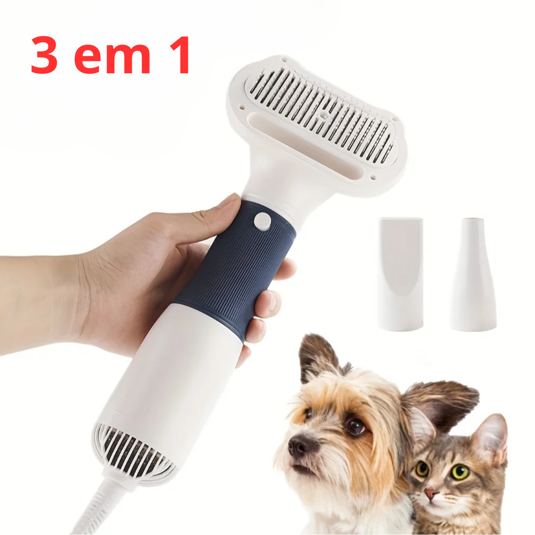 3-in-1 Pet Hair Dryer with Interchangeable Brush Heads – Drynn™