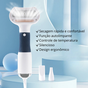 3-in-1 Pet Hair Dryer with Interchangeable Brush Heads – Drynn™