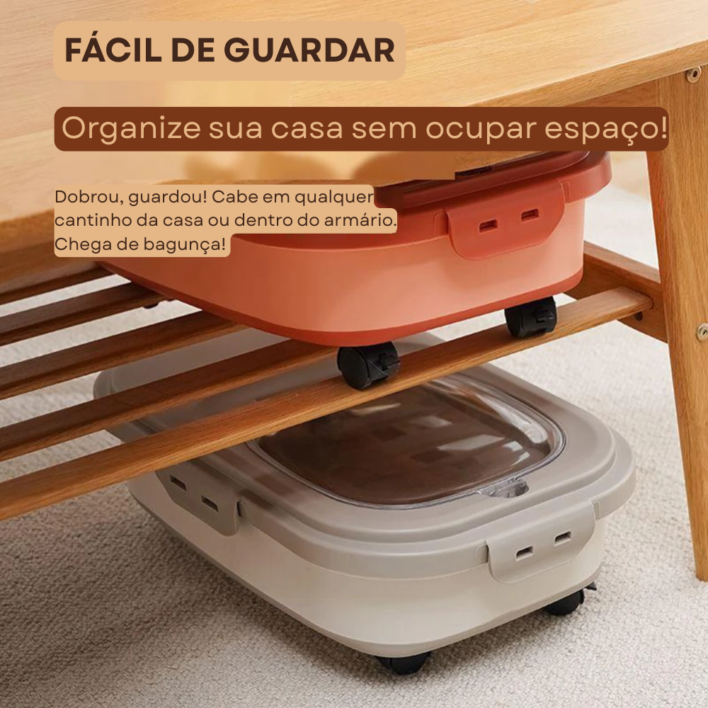 Foldable Pet Food Storage Container with Measuring Cup – Vaultra™