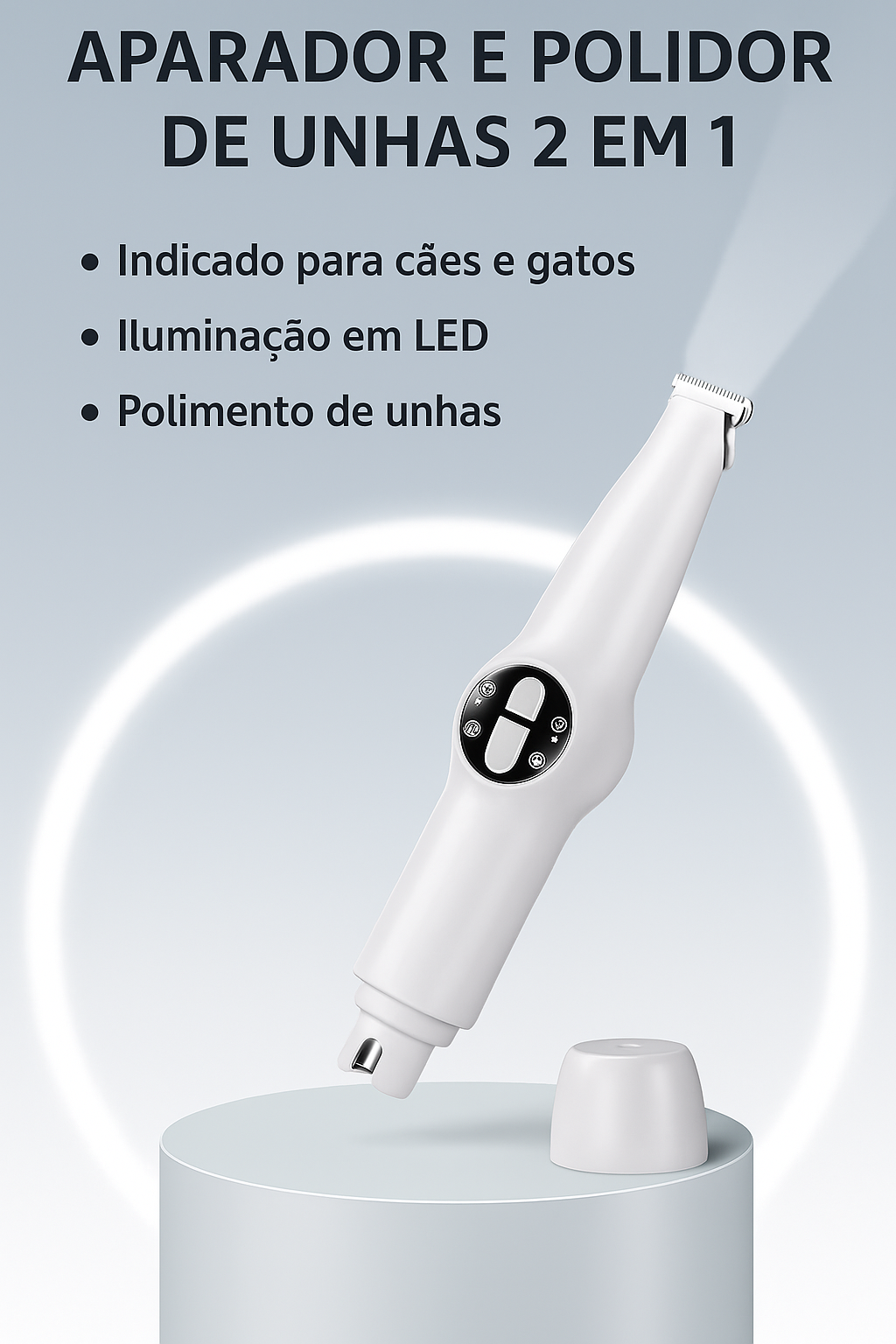 2-in-1 Pet Nail Grinder & Fur Trimmer with LED – Nailume™