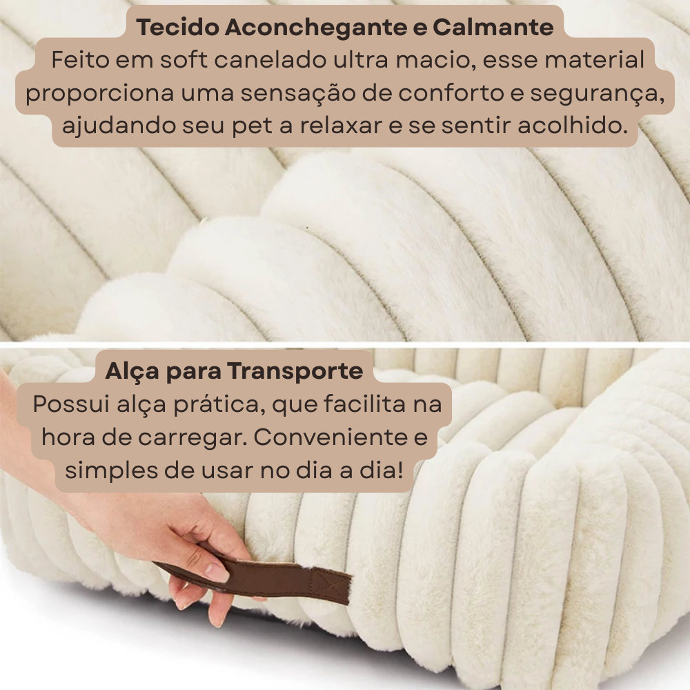 Raised-Edge Pet Bed with Removable Washable Cover – Nestelle™