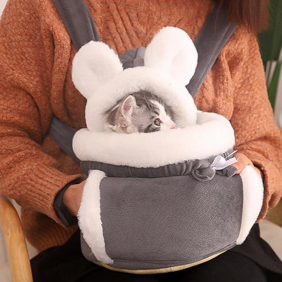 Kangaroo Pouch Pet Carrier with Hood for Dogs & Cats – Snugroo™
