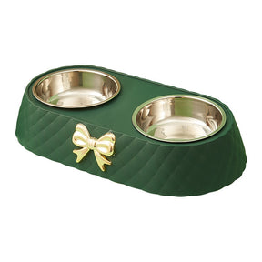 Double Pet Bowl Set – Plastic & Stainless Steel – Dishlo™