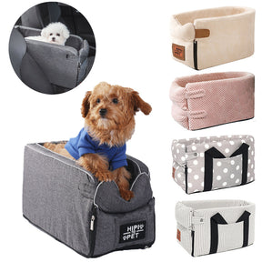 Center Console Pet Car Seat with Safety Leash for Dogs & Cats – Ridemo™
