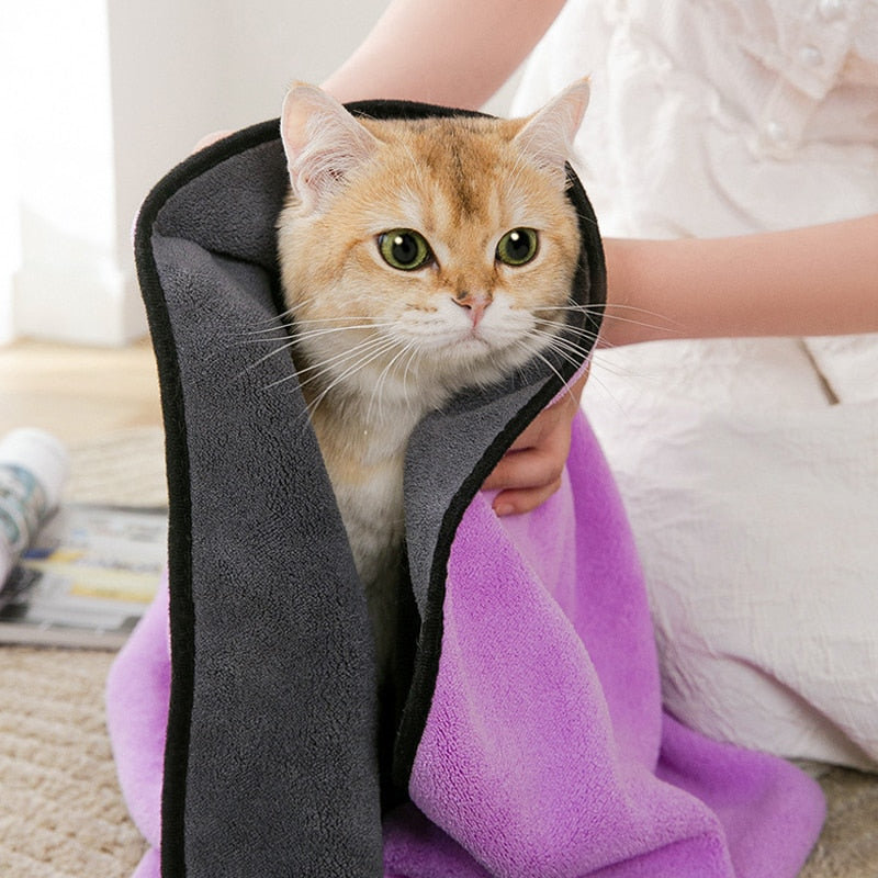 Soft Microfiber Pet Bath Towel for Grooming & Drying – Dryfen™