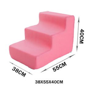 Pet Stairs for Dogs & Cats – Soft Foam Steps for Beds & Sofas – Pawrise™