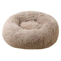 Round Plush Pet Bed with Long Soft Fur, Lightweight & Portable – Plumo™