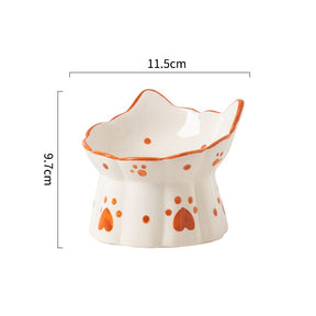 Pumpkin Ceramic Pet Bowl with Anti-Tip Round Design – Clayvo™