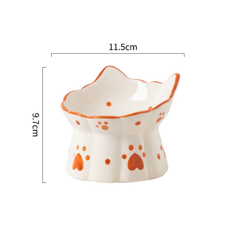 Pumpkin Ceramic Pet Bowl with Anti-Tip Round Design – Clayvo™