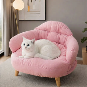Velvet Pet Sofa Bed with Non-Slip Base – PlushHaven™