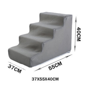 Pet Stairs for Dogs & Cats – Soft Foam Steps for Beds & Sofas – Pawrise™