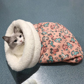 Waterproof Plush Pet Sleeping Bag Bed for Small & Medium Dogs & Cats – SnugglePouch™