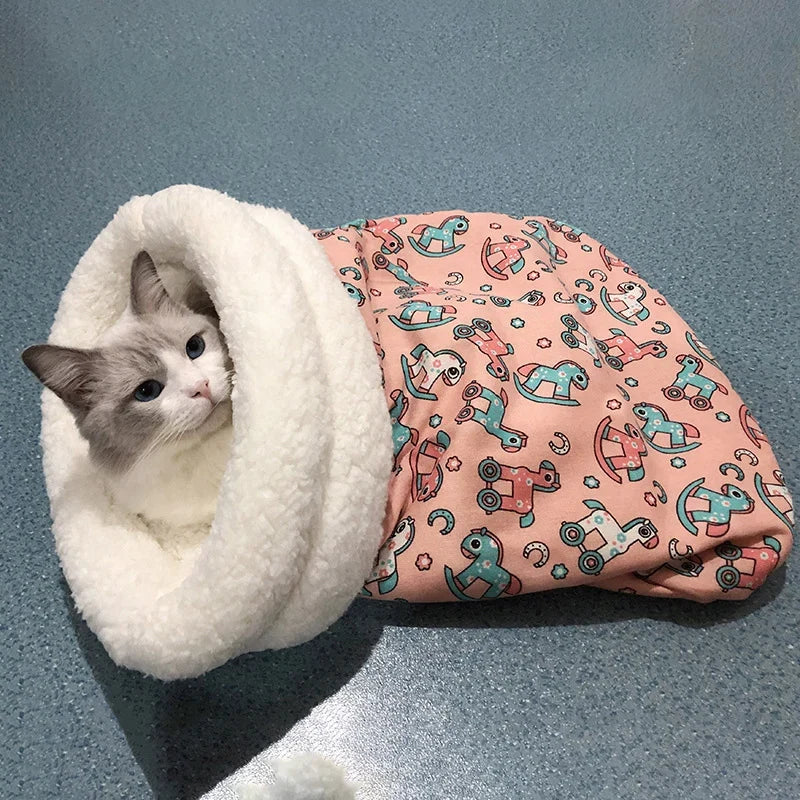 Waterproof Plush Pet Sleeping Bag Bed for Small & Medium Dogs & Cats – SnugglePouch™
