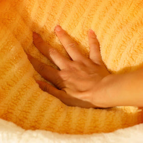 Striped Pet Cave Bed with Removable Cushion – StripeNest™