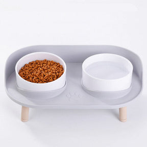 Elevated Double Pet Bowl Set with Stand – Sturdis™