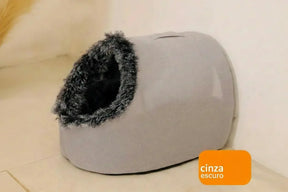Insulated Pet Cave Bed with Removable Cushion for Dogs & Cats – WarmNest™