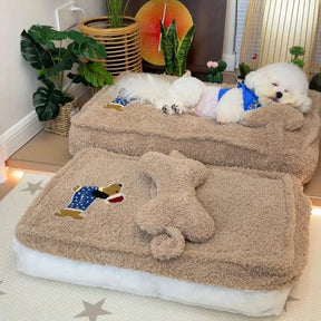 Pet Mattress Bed with Removable Cover & Pillow – Cushora™