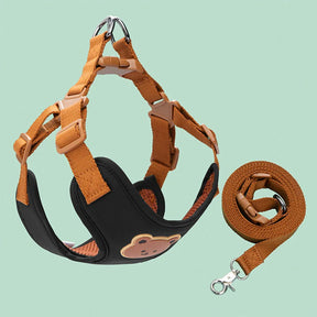 Teddy Bear Charm Polyester Collar & Leash Set for Pets – Baylo™