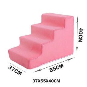 Pet Stairs for Dogs & Cats – Soft Foam Steps for Beds & Sofas – Pawrise™