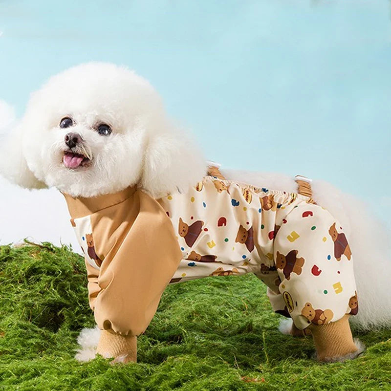 Waterproof Anti-Dirt Pet Onesie with Bootie Option – Pawcloak™