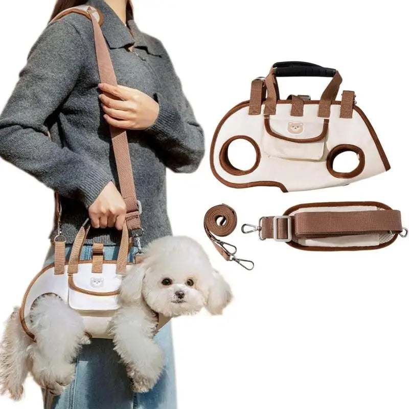 Elevated Pet Crossbody Carrier Backpack with Removable Strap – Voyo™