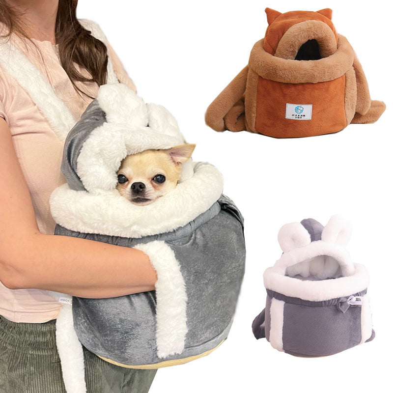 Kangaroo Pouch Pet Carrier with Hood for Dogs & Cats – Snugroo™