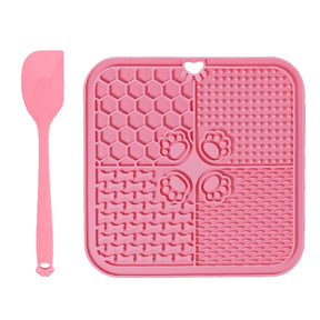Silicone Slow Feeder Licking Mat with Spatula for Dogs & Cats – Lapzo™