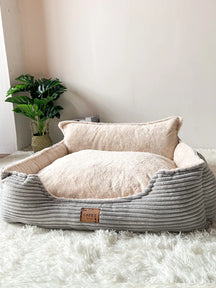 Velvet Pet Bed with Raised Sides – Auluxe™