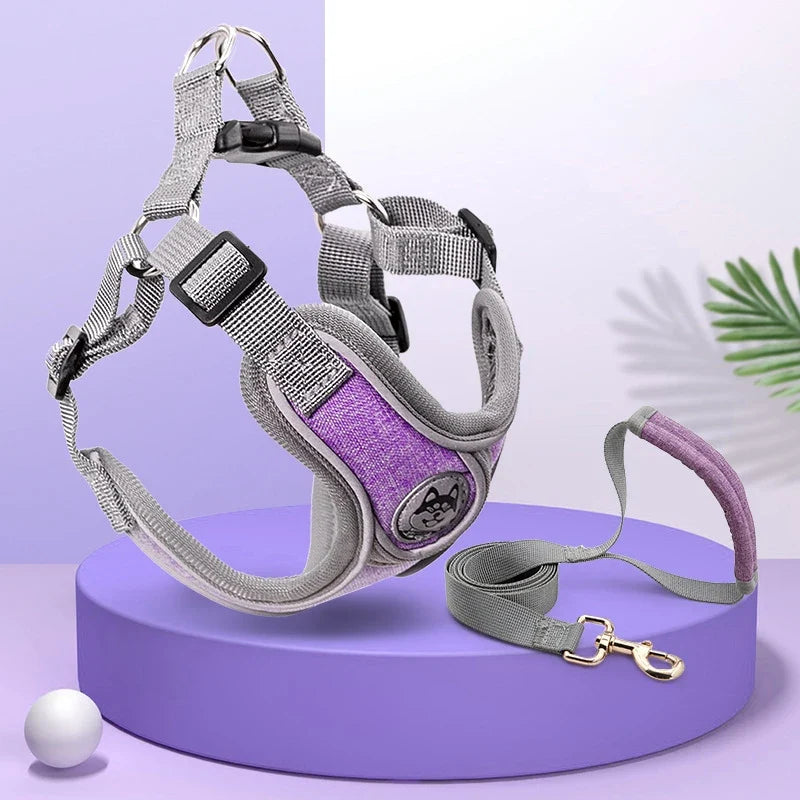 Soft Reflective Nylon Chest Harness for Dogs & Cats – Dovex™