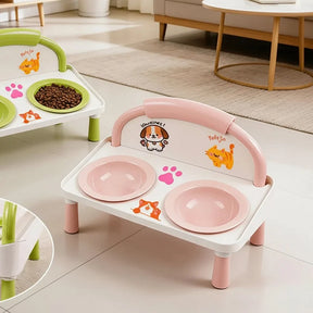 Elevated Tilted Pet Bowl with Non-Slip Base for Dogs & Cats – Comfeo™