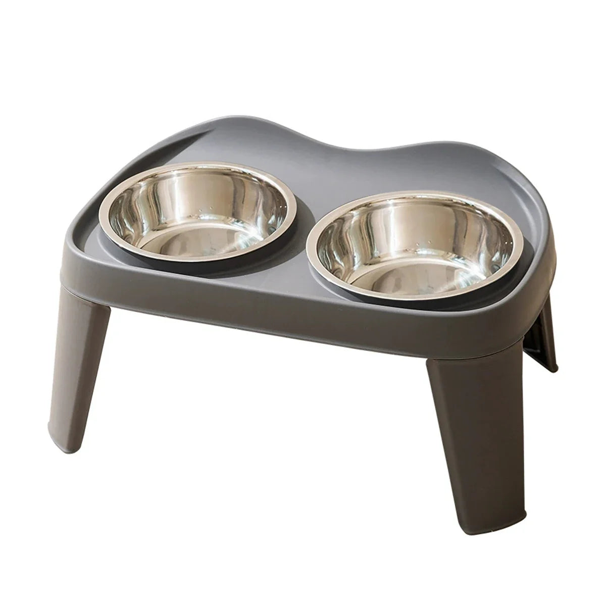 Elevated Double Bowl Set with Slow Feeder Option for Pets – Bowla™