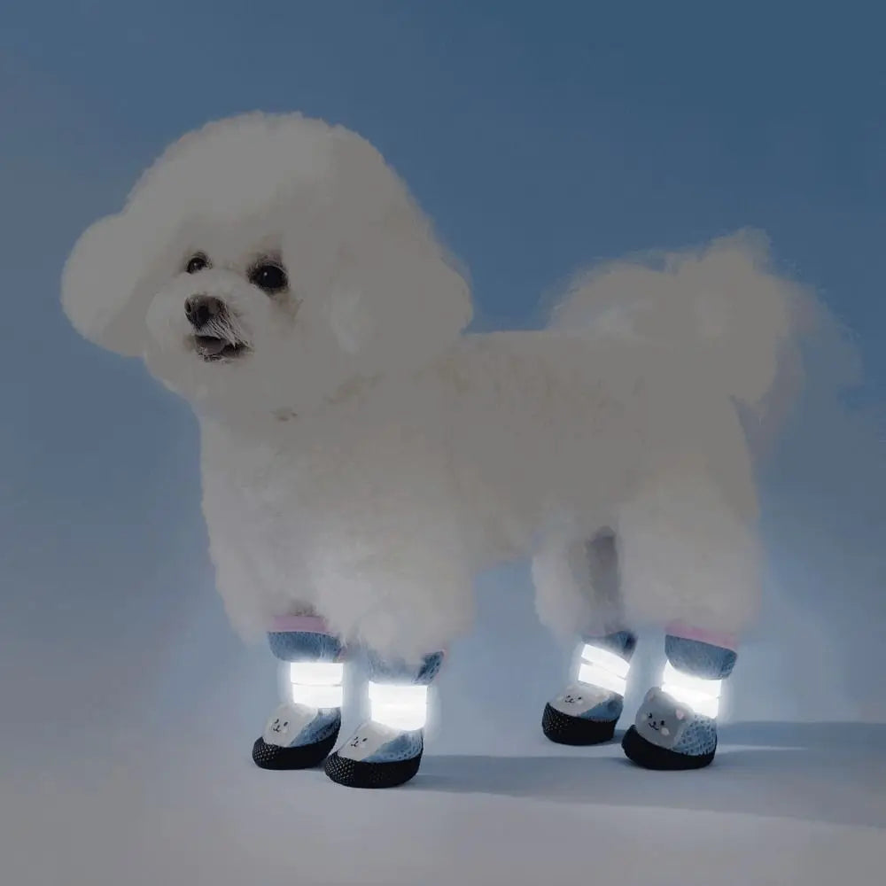 Reflective Non-Slip Dog Shoes with Waterproof Soles – NightPaw™
