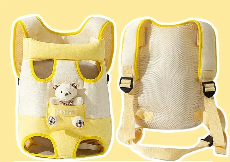Kangaroo Pouch Pet Carrier Backpack, Teddy Bear Design – Novi™