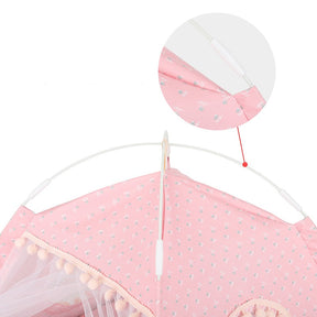 Cotton Pet Tent Bed with Colorful House-Style Design – Nestora™
