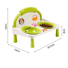Elevated Tilted Pet Bowl with Non-Slip Base for Dogs & Cats – Comfeo™