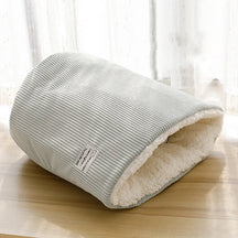 Cotton Sleeping Bag Style Pet Bed with Cave Design – Ravlo™