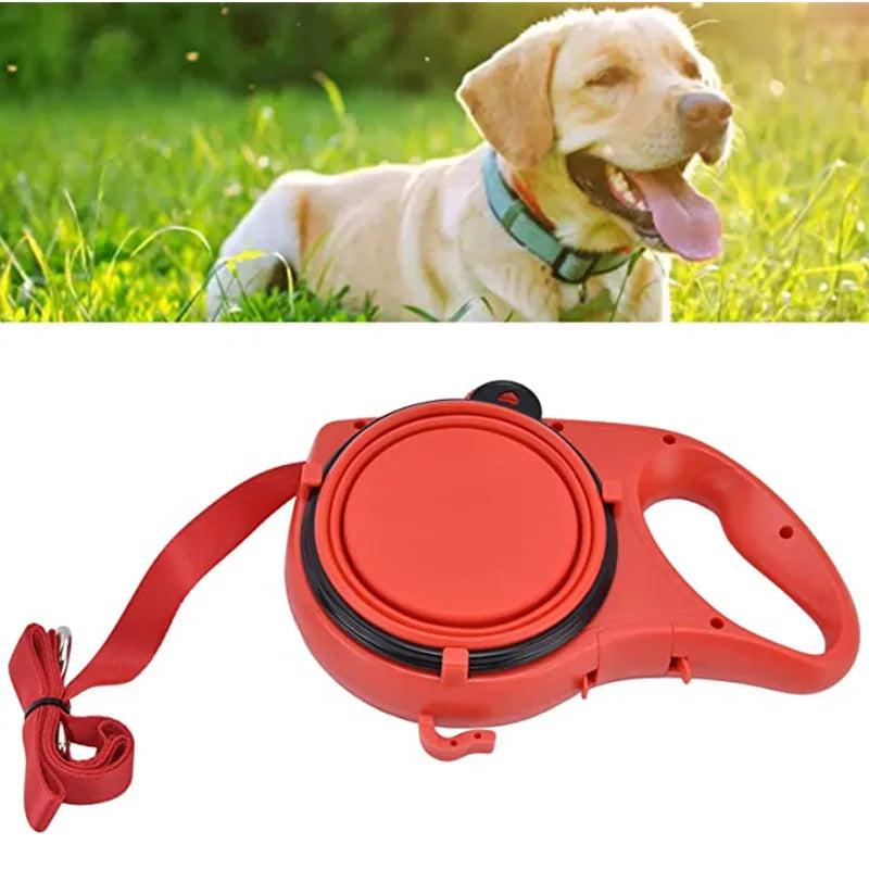 Retractable Dog Leash with Water Bottle & Waste Bag Dispenser – Roamly™