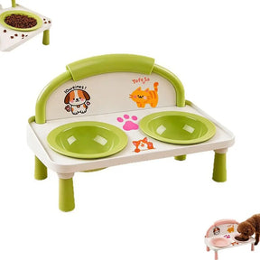 Elevated Tilted Pet Bowl with Non-Slip Base for Dogs & Cats – Comfeo™